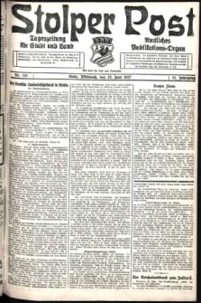 Stolper Post. Tageszeitung für Stadt und Land Nr. 143/1927