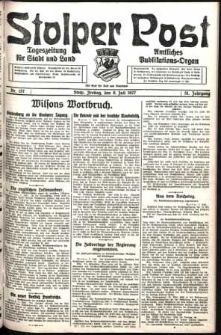 Stolper Post. Tageszeitung f&uuml;r Stadt und Land Nr. 157/1927