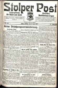 Stolper Post. Tageszeitung f&uuml;r Stadt und Land Nr. 163/1927