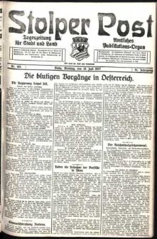 Stolper Post. Tageszeitung für Stadt und Land Nr. 165/1927
