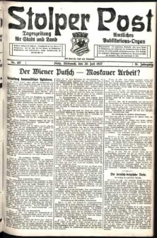 Stolper Post. Tageszeitung für Stadt und Land Nr. 167/1927