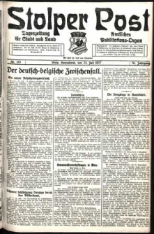 Stolper Post. Tageszeitung für Stadt und Land Nr. 170/1927