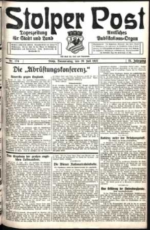 Stolper Post. Tageszeitung f&uuml;r Stadt und Land Nr. 174/1927