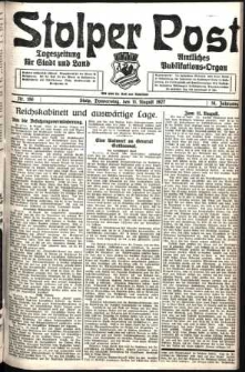 Stolper Post. Tageszeitung für Stadt und Land Nr. 186/1927