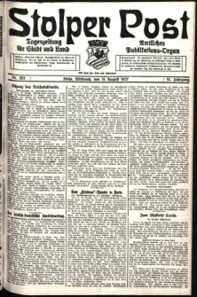 Stolper Post. Tageszeitung für Stadt und Land Nr. 203/1927