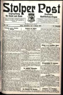 Stolper Post. Tageszeitung f&uuml;r Stadt und Land Nr. 230/1927