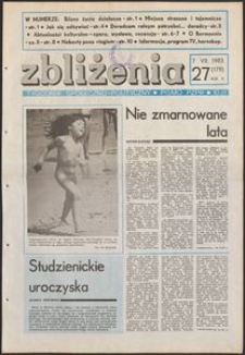 Zbliżenia : tygodnik społeczno-polityczny, 1983, nr 27