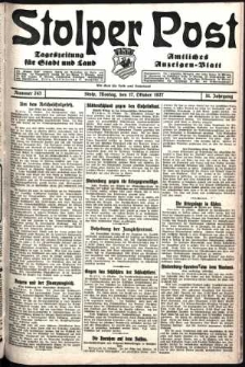 Stolper Post. Tageszeitung für Stadt und Land Nr. 243/1927