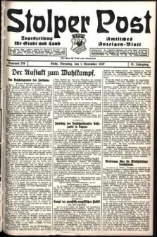 Stolper Post. Tageszeitung für Stadt und Land Nr. 256/1927