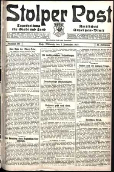Stolper Post. Tageszeitung für Stadt und Land Nr. 257/1927