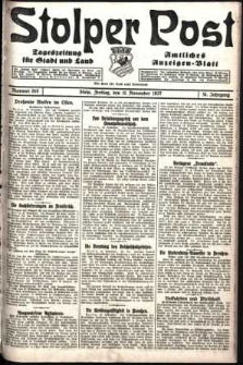 Stolper Post. Tageszeitung für Stadt und Land Nr. 265/1927