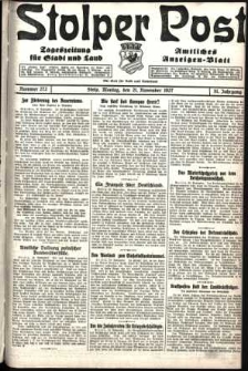 Stolper Post. Tageszeitung für Stadt und Land Nr. 272/1927