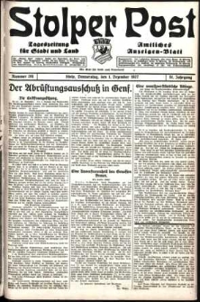 Stolper Post. Tageszeitung für Stadt und Land Nr. 281/1927
