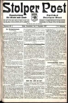 Stolper Post. Tageszeitung für Stadt und Land Nr. 283/1927