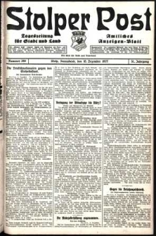 Stolper Post. Tageszeitung für Stadt und Land Nr. 289/1927