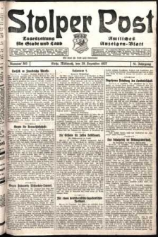 Stolper Post. Tageszeitung für Stadt und Land Nr. 303/1927