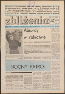 Zbliżenia : tygodnik społeczno-polityczny, 1983, nr 40