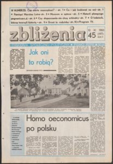 Zbliżenia : tygodnik społeczno-polityczny, 1983, nr 45