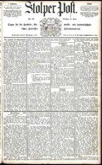 Stolper Post Nr. 83/1883