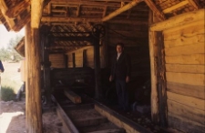 Impreza folklorystyczna "Jarmark Wdzydzki 1989". Tartak parowy w trakcie pracy - Wdzydze - KPE