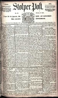 Stolper Post Nr. 91/1885