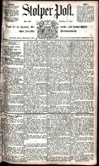 Stolper Post Nr. 142/1885