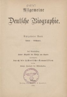Allgemeine Deutsche Biographie. T. 23 (v. Münchhausen - v. Noorden)