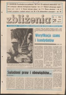 Zbliżenia : tygodnik społeczno-polityczny, 1984, nr 21