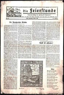 Die Feierstunde : Wochenend-Beilage der Zeitung für Ostpommern Nr. 13/1937