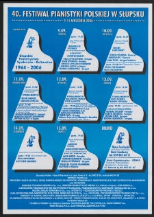 [Afisz] : 40 Festiwal Pianistyki Polskiej w Słupsku