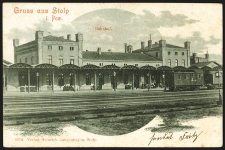 Gruss aus Stolp i. Pom. Bahnhof [Dworzec kolejowy]