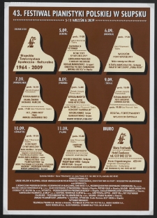 [Afisz] : 43 Festiwal Pianistyki Polskiej w Słupsku