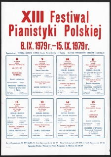 [Afisz] : XIII Festiwal Pianistyki Polskiej w Słupsku