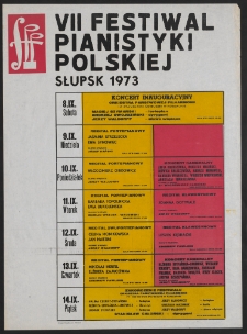 [Afisz] : VII Festiwal Pianistyki Polskiej w Słupsku