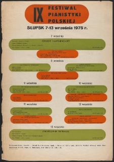 [Afisz] : IX Festiwal Pianistyki Polskiej w Słupsku