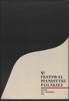 [Plakat] : VI Festiwal Pianistyki Polskiej w Słupsku