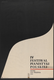 [Plakat} : IV Festiwal Pianistyki Polskiej w Słupsku
