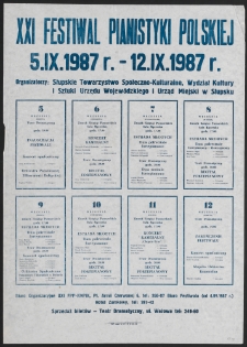 [Afisz] : XXI Festiwal Pianistyki Polskiej w Słupsku