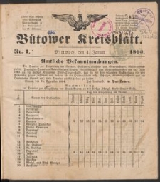 Bütower Kreisblatt 1865