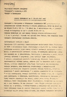 Serwis Informacyjny Regionalnego Komitetu Strajkowego "Pobrzeże" z siedzibą ZPE "Kazel" 1981, nr 5