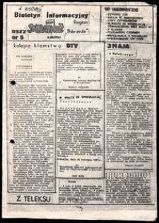 Biuletyn Informacyjny NSZZ "Solidarność" Region "Pobrzeże", 1891, nr 5