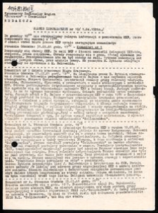 Serwis Informacyjny Regionalnego Komitetu Strajkowego "Pobrzeże" w Koszalinie, 1981, nr 19