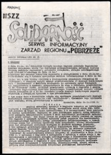 Serwis Informacyjny Zarządu Regionu "Pobrzeże", nr 21