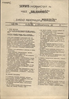 Serwis Informacyjny Zarządu Regionu "Pobrzeże" : dodatek publicystyczny, nr 9