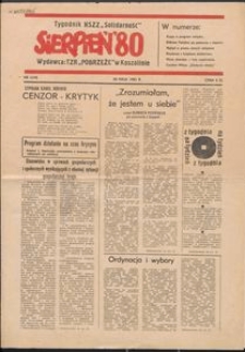 "Sierpień '80" Tygodnik NSZZ "Solidarność", 1981, nr 1