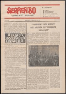 "Sierpień '80" Tygodnik NSZZ "Solidarność", 1981, nr 11