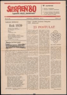"Sierpień '80" Tygodnik NSZZ "Solidarność", 1981, nr 15