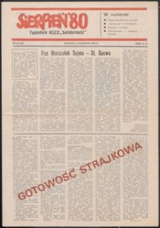 "Sierpień '80" Tygodnik NSZZ "Solidarność", 1981, nr 24