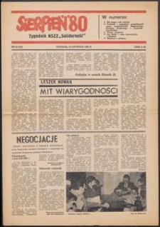"Sierpień '80" Tygodnik NSZZ "Solidarność", 1981, nr 25