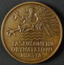 Medal Zasłużonemu Obywatelowi Miasta + Legitymacja Nr 172